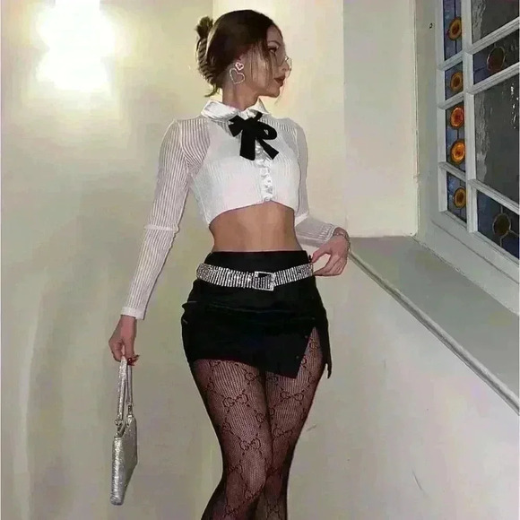 FASHION NOVA LEATHER SKORT - Picture 2 of 4